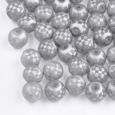 Round bead Laser 8 mm N. 74 Grey