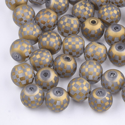 Round bead Laser 8 mm N. 75 Grey