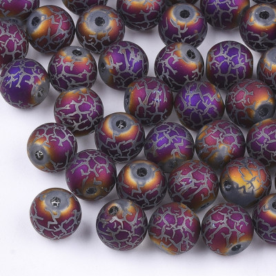 Perles rondes Laser 8 mm N. 80 Violet