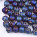 Round bead Laser 8 mm N. 81 Blue