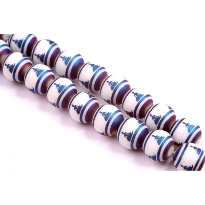 Round bead Laser 10 mm N. 30 White