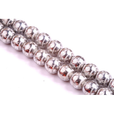 Cuenta redonda Laser 10 mm N. 34 Blanco