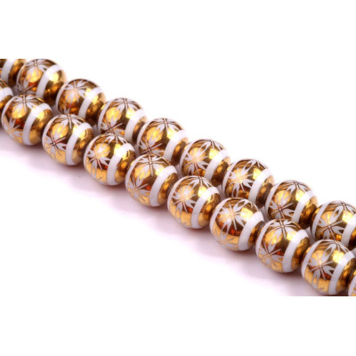 Round bead Laser 10 mm N. 36 White