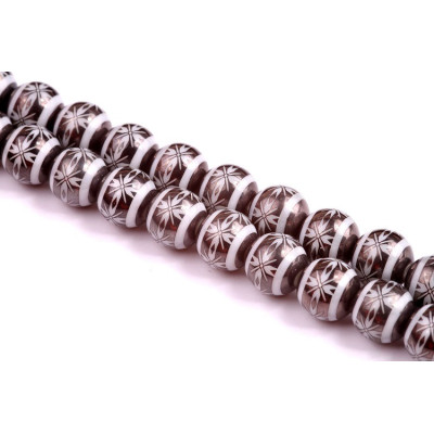 Perles rondes Laser 10 mm N. 38 Blanc