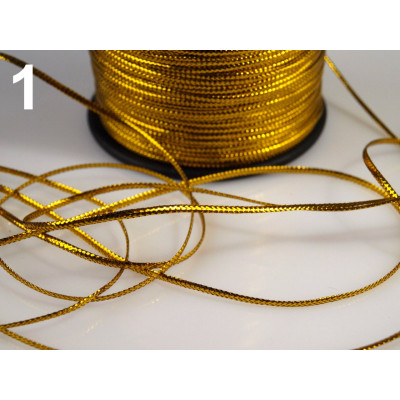 Schnüre -Armbänder mit lurex 0,8 mm N. 8 Gold