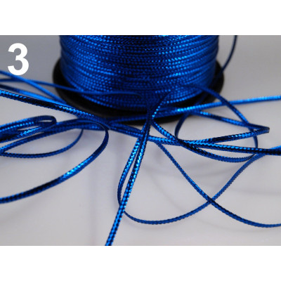 Fil tressé avec lurex 0,8 mm N. 10 Bleu