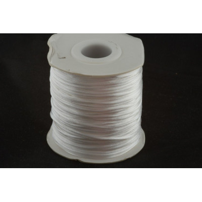 Cordón de satén 1 mm N. 90 Blanco