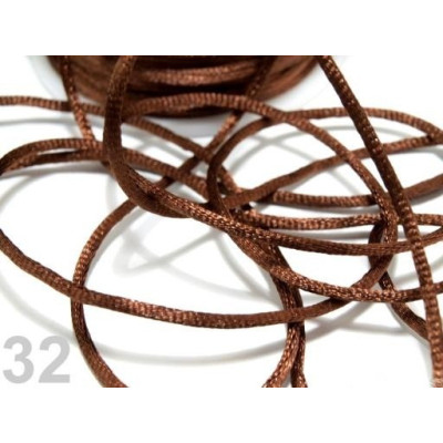 Cordon satiné 2 mm N. 32 Marron