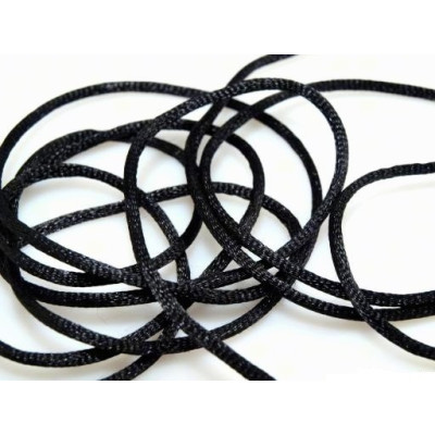 Cordón de satén 2 mm N. 34 Negro