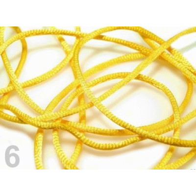 Cordon satiné 2 mm N. 6 Jaune