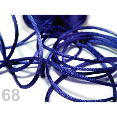 Cordón de satén 2 mm N. 68 Azul