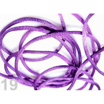 Cordón de satén 2 mm N. 19 Violeta