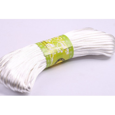 Cordon satiné 2 mm N. 154 Blanc