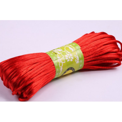 Cordoncino di raso 2 mm N. 161 Rosso
