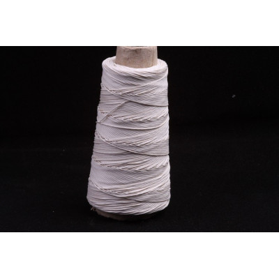 cordon ciré 0,6 mm N. 124 Blanc