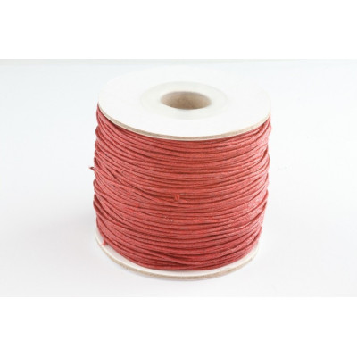 Cordón encerado 1 mm N. a9 Rojo