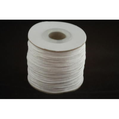 cordon ciré 1 mm N. a11 Blanc