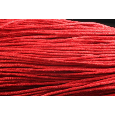cordon ciré 1 mm N. 64 Rouge