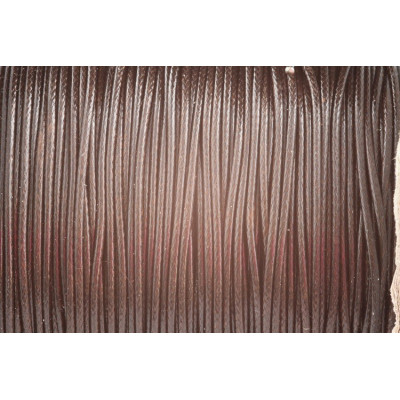Cordon ciré brillant 1 mm N. 114 Marron
