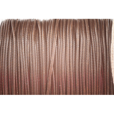 cordón encerado brillante 1 mm N. 107 Marrón