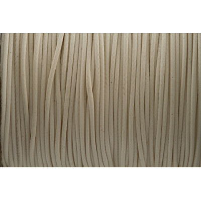 Cordon ciré brillant 1 mm N. 90 Blanc