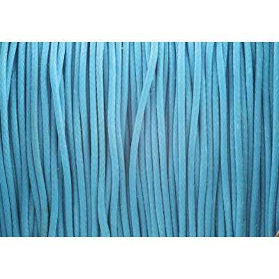 Glossy Waxed cord 1 mm N. 100 Light blue