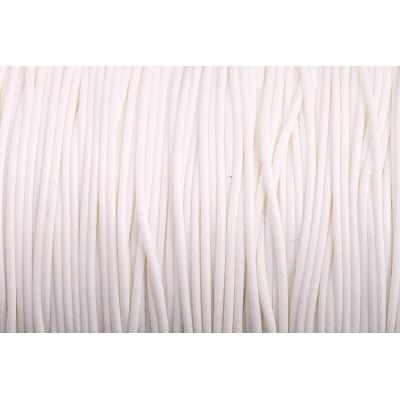 Cordon ciré brillant 1 mm N. 179 Blanc