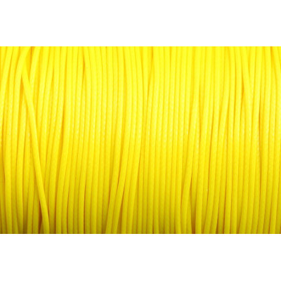 Cordon ciré brillant 1 mm N. 182 Jaune