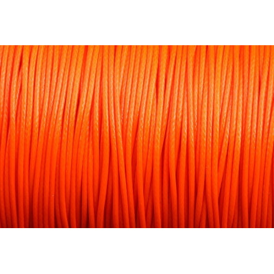 Cordon ciré brillant 1 mm N. 183 Orange