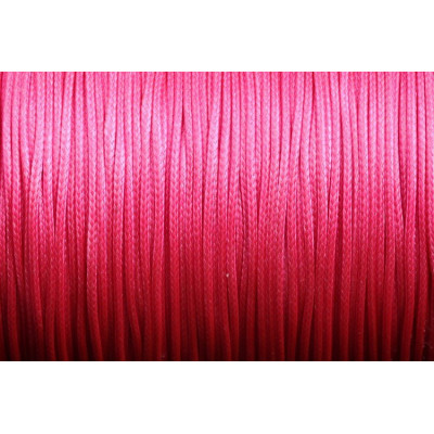 Cordon ciré brillant 1 mm N. 185 Rose