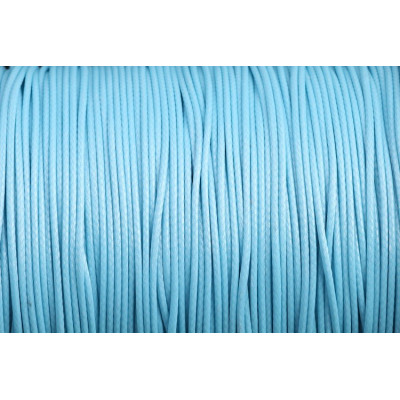 Glossy Waxed cord 1 mm N. 190 Light blue