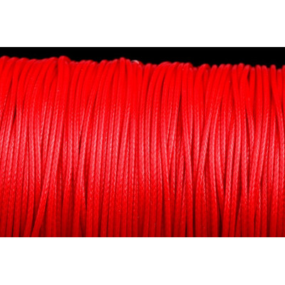 Glossy Waxed cord 1 mm N. 214 Red