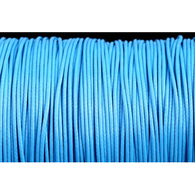 Glossy Waxed cord 1 mm N. 217 Light blue