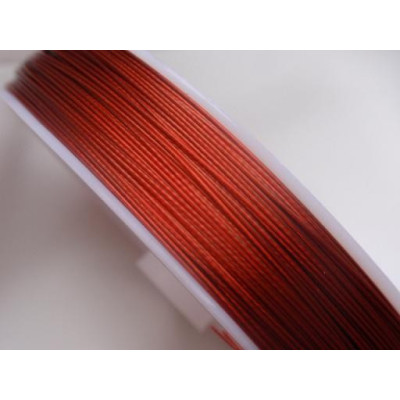Jewelry cable 0,45 mm N. 25 Red