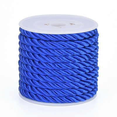 Cordone intrecciato 5 mm N. 10 Blu