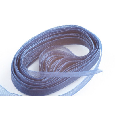 Chiffon ribbons 6 mm N. 22 Blue