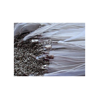 Schnur mit Chiffon N. 1 Weiß