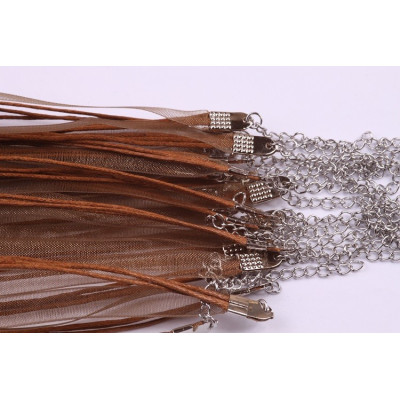 Cordino con chiffon N. 10 Marrone