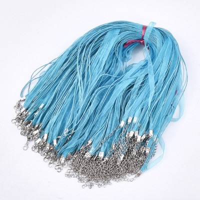 Cord with chiffon N. 15 Light blue