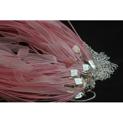 Schnur mit Chiffon N. 22 Rosa