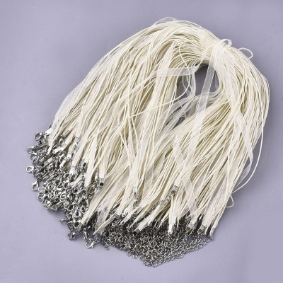 Schnur mit Chiffon N. 25 Weiß