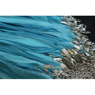 Cordino con chiffon N. 30 Azzurro