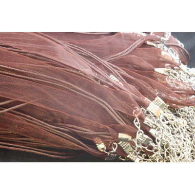 Schnur mit Chiffon N. 34 Braun