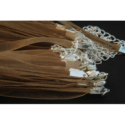 Schnur mit Chiffon N. 35 Braun