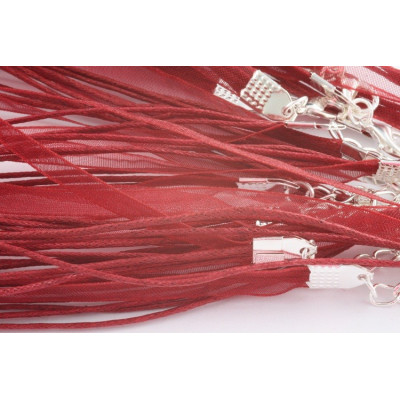 Cordino con chiffon N. 38 Rosso