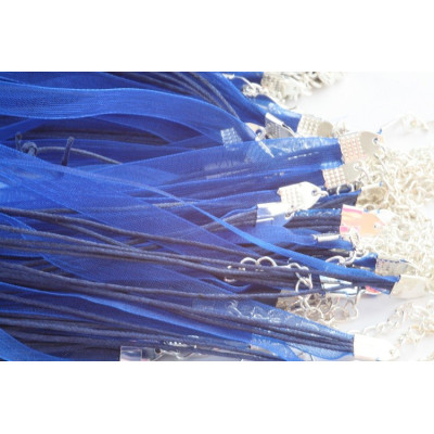 Schnur mit Chiffon N. 45 Blau