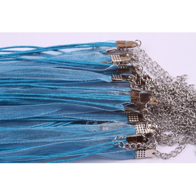 Schnur mit Chiffon N. 55 Blau