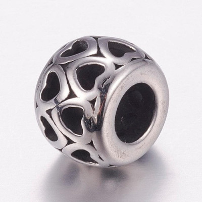 Stahlperle N. 5 Silber