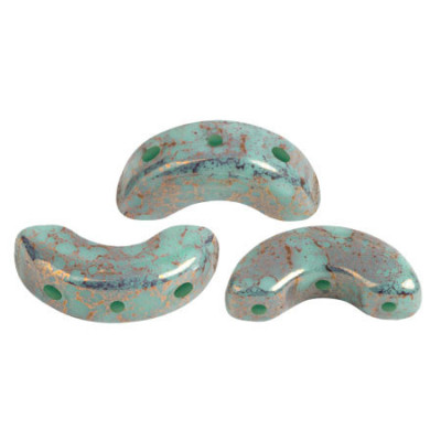 Arcos® par Puca® 5x10mm Frost Jade Bronze 58430/15496 | Czech Beads