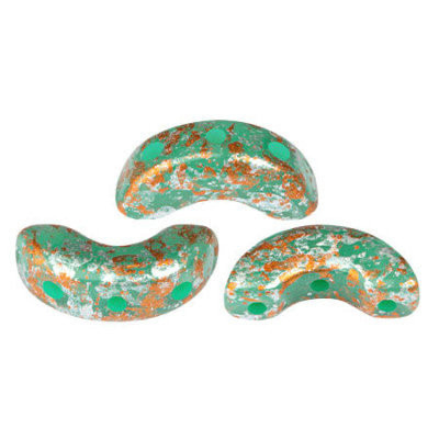 Arcos® par Puca® Frost Jade Tweedy 58430/45703 | 3-Hole Beads